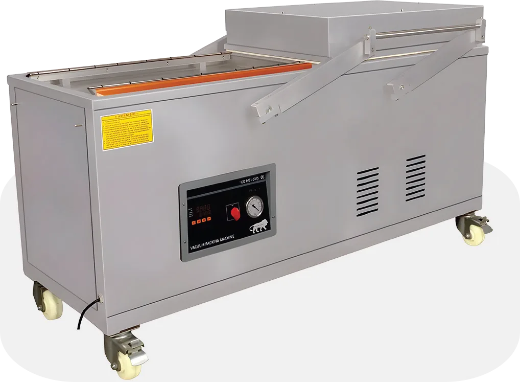 Stainless steel chamber vacuum packing machine on wheels